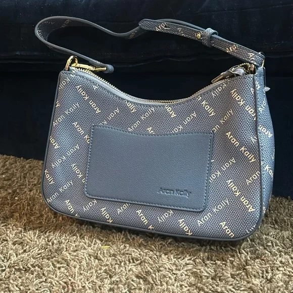 aran kaily Bags New Aran Kaily Blue Creme Logo Shoulder Bag